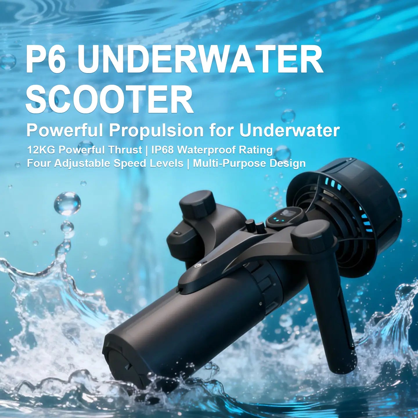 Easywave underwater scooter 12 kgf thrust IP68 waterproof